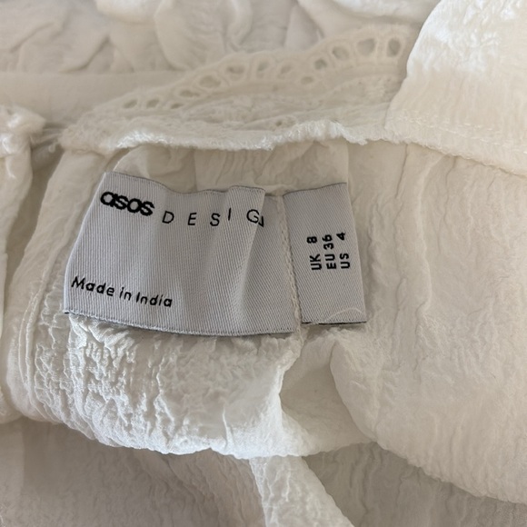 ASOS Women’s Sz 4 Layered Ruffle and Crochet Sun Maxi Dress - Picture 3 of 6